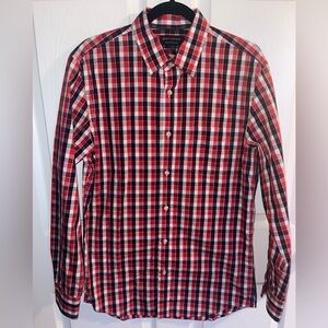 Banana Republic Red and Black Plaid Shirt